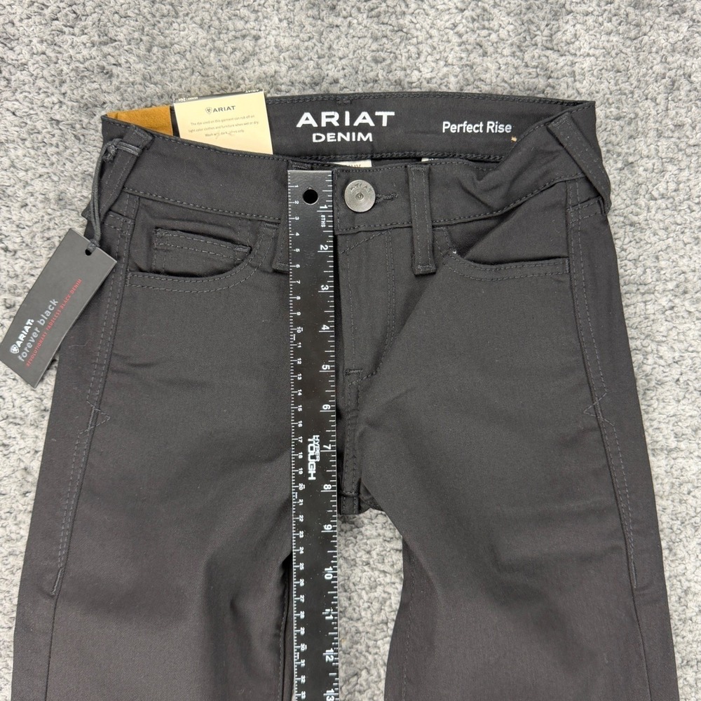 NEW Ariat Forever Black Women's 24R Skinny Perfect Rise Jeans Fadeless Denim - Picture 9 of 11